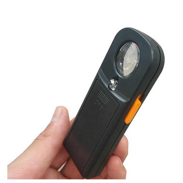 Portable 45X21MM mm Jewelry Illuminated Magnifying Glass Magnifier Loupe with LED for Jewelry Coins Stamps Antiques Detecting