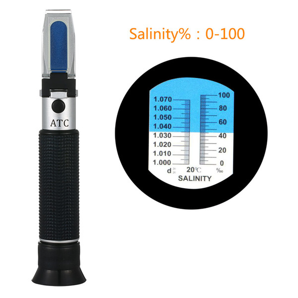 YIERYI Handheld 0-100% salinity aquarium refractometer 1.000-1.070SG Salinity Seawater salinometer ATC portable refractometer 30pcs