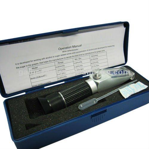 New Design Handy Portable 58-90% Brix Honey Handheld Refractometer Baume Beekeeping Bees with ATC + Built-in Calibration Knob