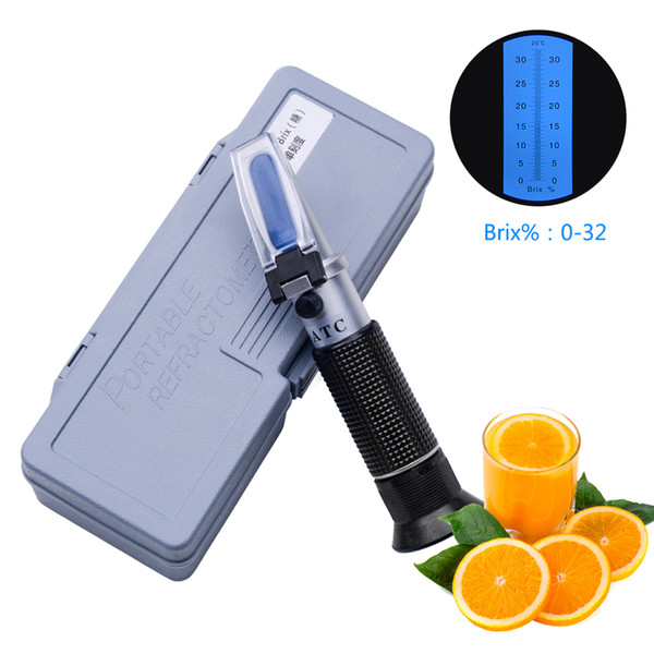 Package Mail Handheld Refractometer 0 to 32 Brix Sugar Meter Fruit Sugar Meter Saccharimeter Sugar Content Tester