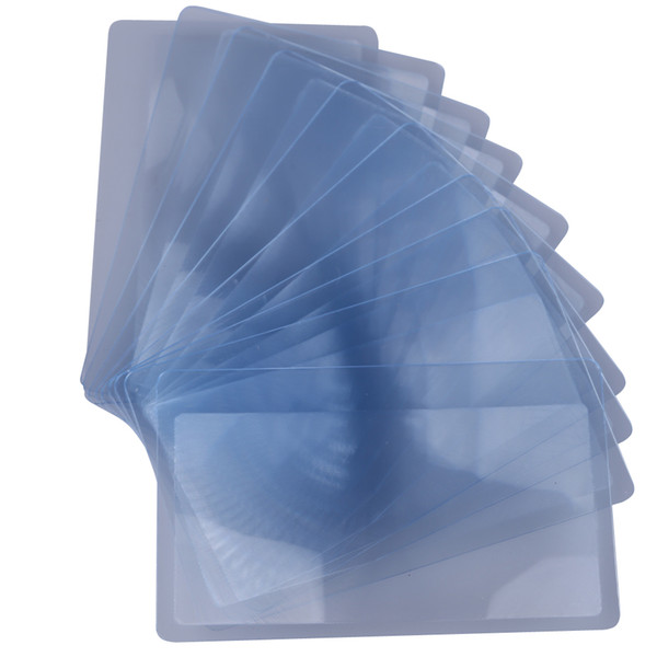 10 PCS Magnifiers Credit Card Shape 3 X Transparent Magnifier Magnification Magnifying Fresnel LENS Made of Plastics