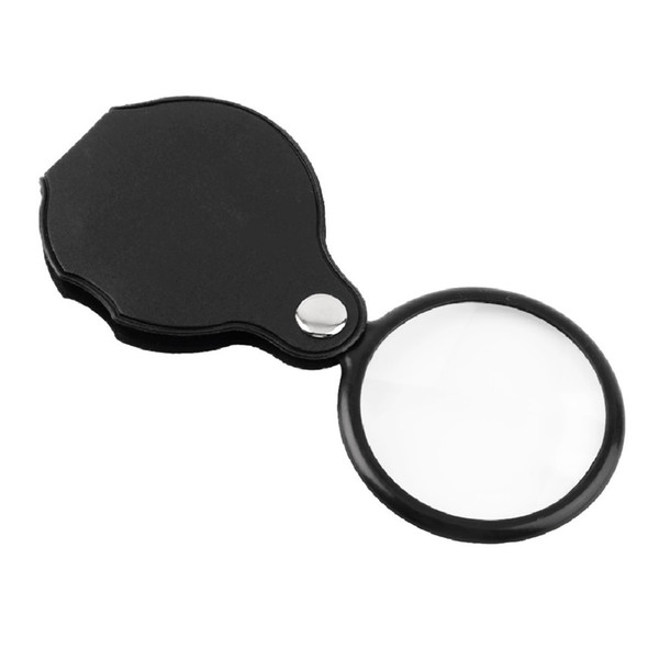 Portable Mini Black 50mm 10x Hand-Hold Reading Magnifying Magnifier Lens Glass Foldable Jewelry Loop Jewelry Loupes #4212