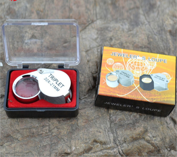 Cheap Mini 10X 20X 30X Loupe Magnifier Magnifying Triplet Jewelers Eye Glass Jewelry Diamond Appraisal Worldwide Shipping