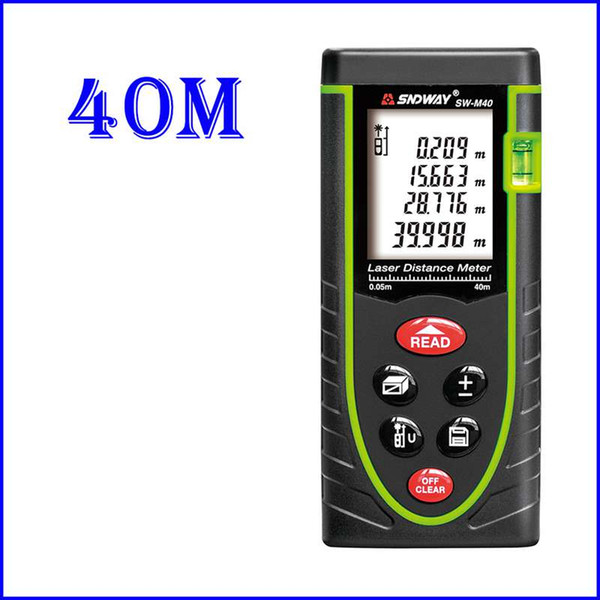 40M/60M Hand-held Laser Distance Meter Digital Bubble level Laser Rangefinder