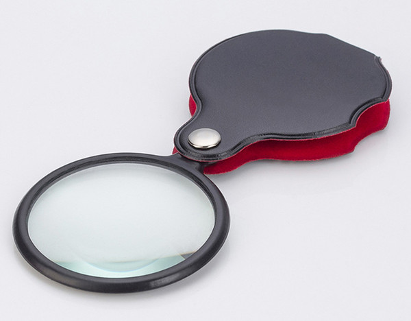 Portable Mini Black 50mm 10x Hand-Hold Reading Magnifying Magnifier Lens Glass Foldable Jewelry Loop Jewelry Loupes