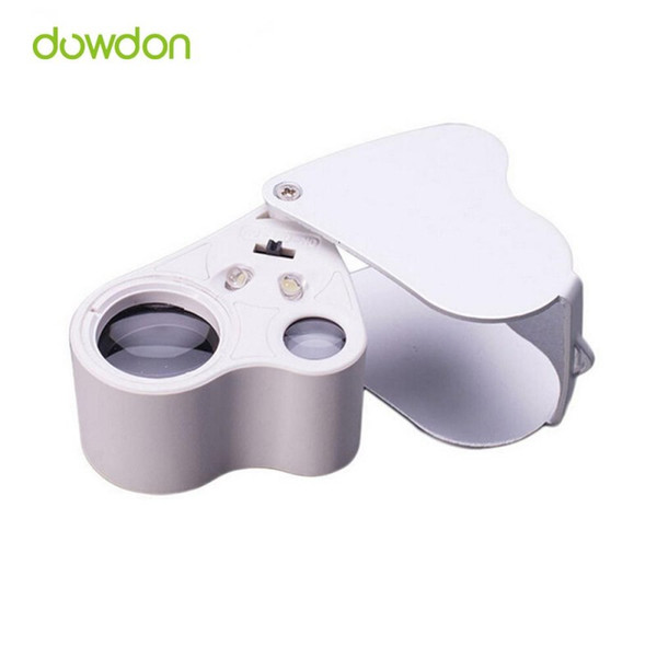 50pcs Dual Lens 30X 60X Handheld Mini Pocket Microscope Loupe Jeweler Magnifier LED Light Fantastic