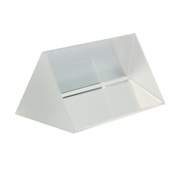 Wholesale-5cm Clear Glass Triangular Prism Practical Physics Experiment Research Light Refraction Dispersion Show a Rainbow Gift