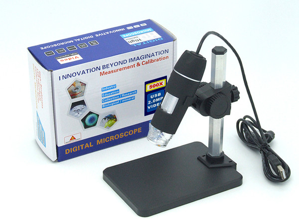 1x to 500x continuous zoom USB Digital Microscope + holder(new) for electronic repair , 8-LED Endoscope with Measurement Software