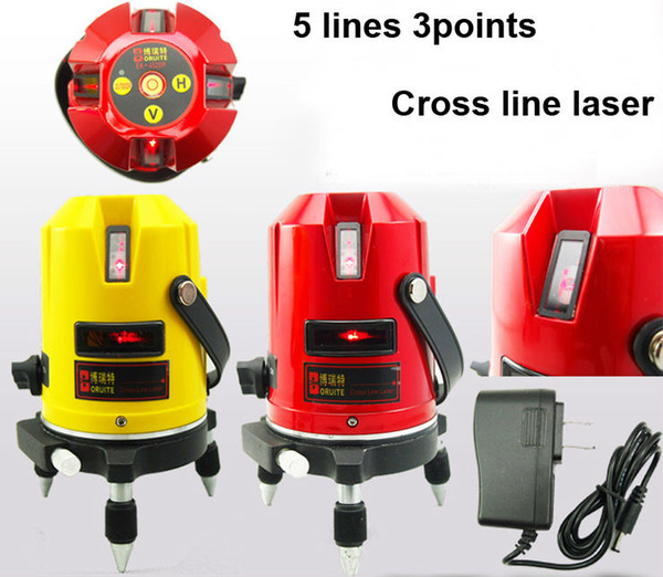 Free Shipping Hot sale 5 lines 3points Cross line laser,laser level,Professional laser line level rotary laser level EK-452DP