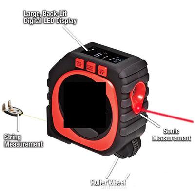 Measuring Instrument 3 In 1 Measuring Tape Measure ABS Laser Tape Measure Universal Ruler Multifunctional Portable Laser Range Finder