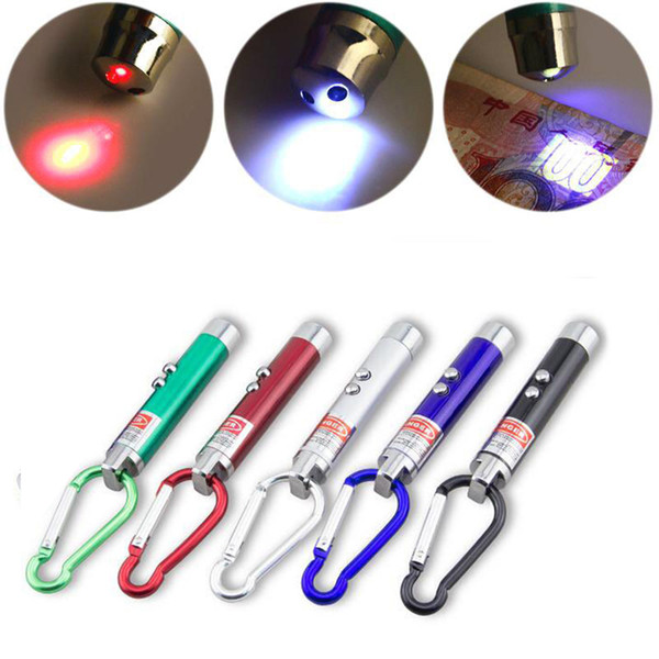 Etmakit 3 In 1 Red Laser Pointer Pen Flashlight Counterfeit Money Detector Climbing Hook