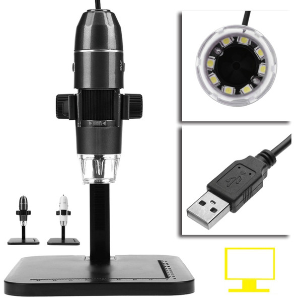 Digital Electronic Microscope 1000X 8 LED 200W High Resolution Zoom Handheld USB Endoscope Camera Microscopio Magnifier