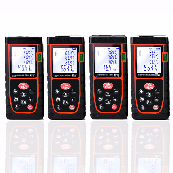 Free shipping Laser Distance Meter 40M 60M 80M 100M metro trena laser rangefinder digital measurement distance sensor distance meter