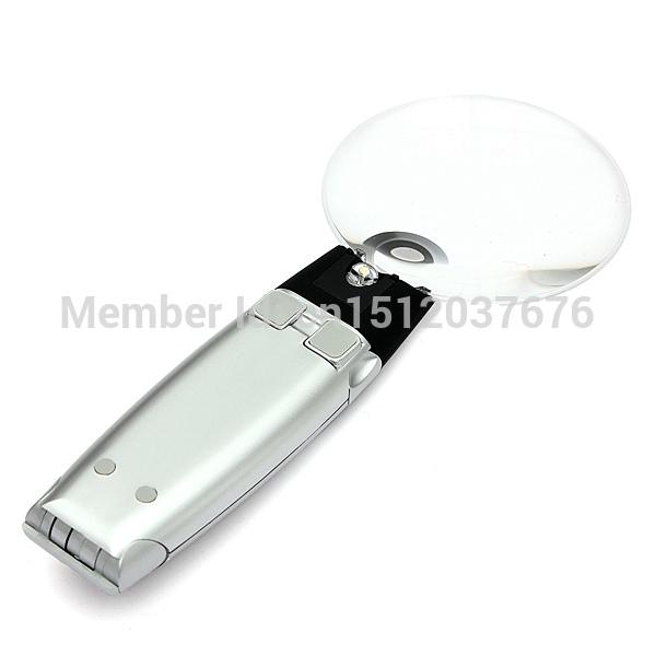 Free Shipping High Quality New Magnifying Glass 2.75X 6X Handheld Reading Magnifier Loupe With Bright LED