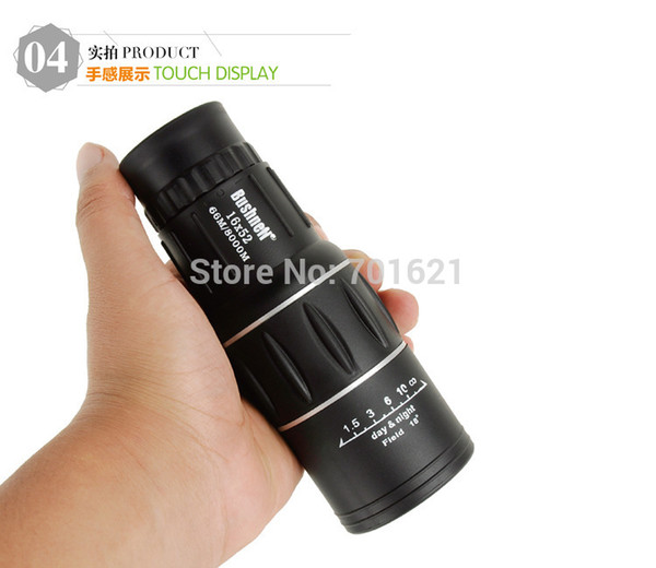 Free Shipping & Drop Shipping New 16 x 52 Dual Focus Zoom Green Optic Lens Armoring Travel Monocular Telescope 30 pcs