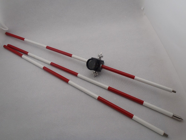 Freeshipping Mini 25.4 circle prism with 3/poles for total stations surveying