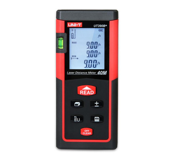 UNI-T UT390B+/UT391+Laser Distance Meter; 40M/60M-100M Infrared Measuring Instrument/Electronic Ruler, Data Storage, Auto Power Off