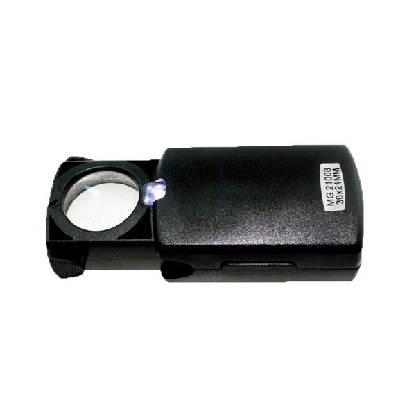 30 times drawing type reading mirror with LED lamp, multifunction portable magnifying mirror