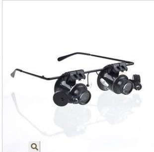 Supply new double eyes with LED lights, maintenance inspection magnifying glass