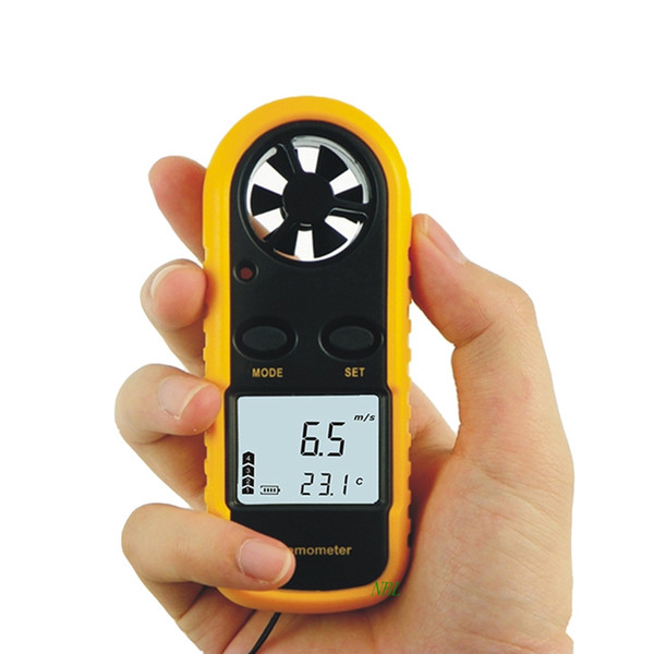 High Quality GM816 Measure Thermometer Air Wind Speed Gauge MeterLCD Digital Mini Anemometer Free Shipping