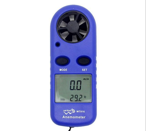 Mini Digital Anemometer Wind Speed & Temperature Meter Tester Anemometro with LCD Backlight Display