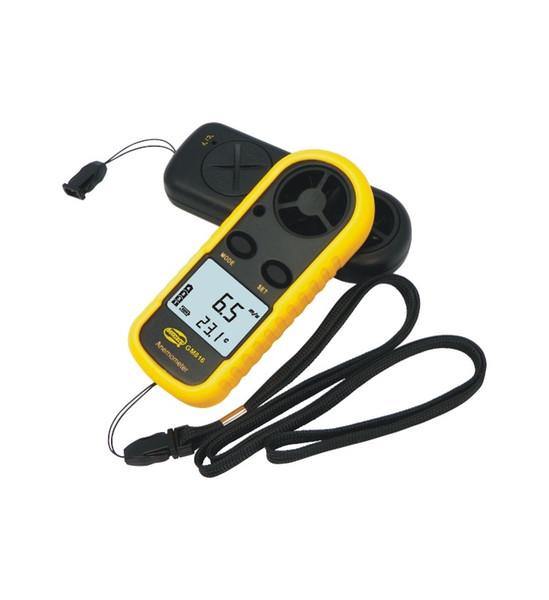 Free Shipping GM816 30m/s (65MPH) LCD Digital Hand-held Wind Speed Gauge Meter Measure Anemometer Thermometer