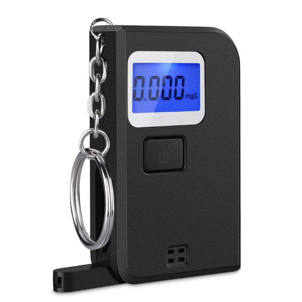 Breath Alcohol Tester Portable Keyring Mini Keychain Digital Breathalyzer with LCD Display for Drinkers Driver safety driving