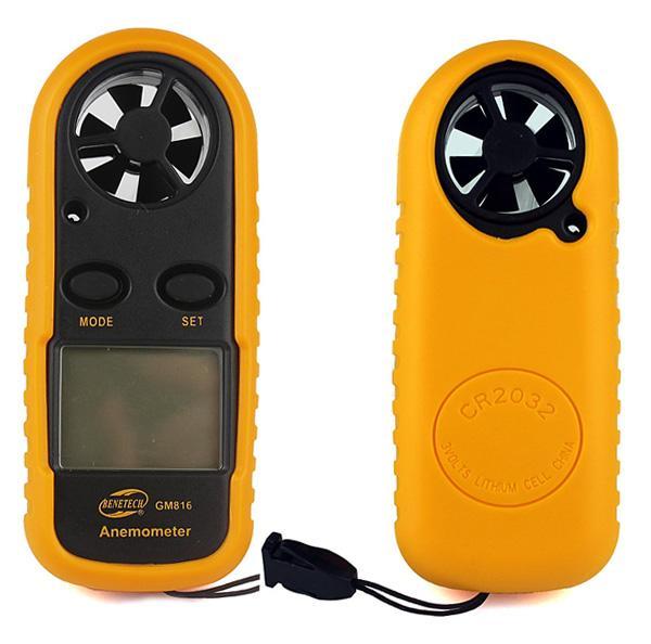 Digital Anemometer 1.4inch Handheld pocket Air Wind Speed Velocity Meter Temperature Measure instrument in retail box