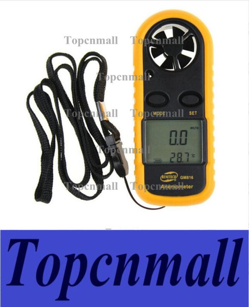 GM816 1.4 Inch LCD Handheld Pocket Digital Anemometer Wind Speed Air Flow Meter & Temperature Gauge Thermometer free shipping