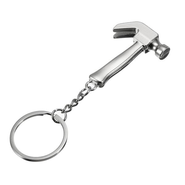 Metal Keychain Personality Claw Hammer Pendant Model Claw Hammer Key Chain Ring