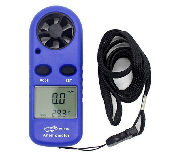 10PCS Digital LCD Thermo Anemometer + Infrared Thermometer For Wind Speed Gauge Meter Temperature WT816