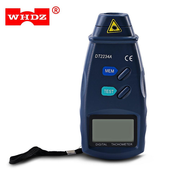 WHDZ Non-contact Laser Digital Tachometer Lightweight Highly Accurate Measurement without Touching 5 LCD Display Screen Gauge Revolution