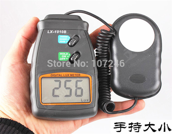 Wholesale-6PCS LCD Display 3 Ranges 50,000 Lux Meter Digital Light Meter Lux Meter Tester Luxmeter Luminometer Photometer illuminometer