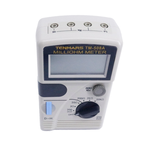 TENMARS TM-508A Micro Resistance Meter Milliohm Meter Very Low Impedance Measurement, Four-wire Type, one Pair Insulated Clip