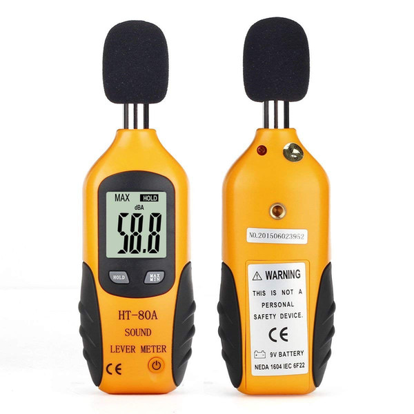 Decibel Meter Digital Sound Level Meter 30-130 dB Audio Noise Measure Device Dual Ranges HT-80A Noise Tester Handy Instrument