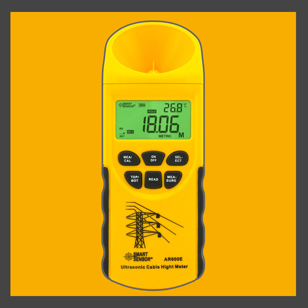 Ultrasonic Cable Height Meter Tester 3M-23M 6 Cables Measurement AR600E