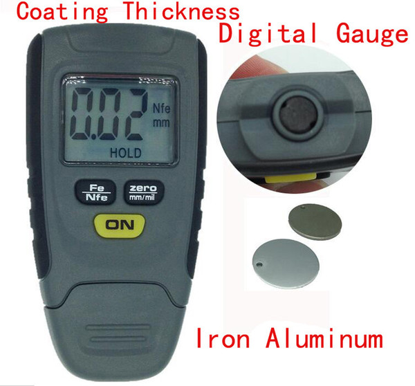 Wholesale-Automotive measure RM660 Paint Coating Thickness Gauge Digital Meter Instrument Tester 0-1.25mm Iron Aluminum Base Metal Car