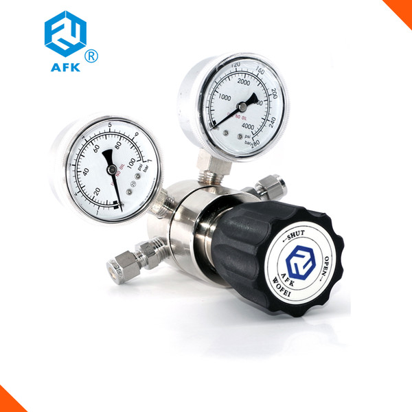 CE certification R41 series Stainless steel 316L 3000PSI High Pressure argon co2 propane natural gas pressure regulator