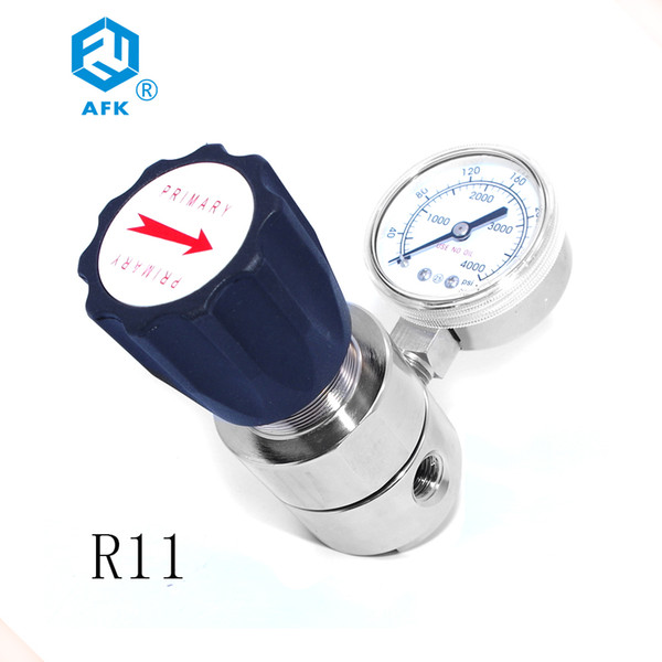 R11 single stage Stainless Steel Nitrogen Oxygen Gas Pressure Regulator with One outlet gauge in 30PSI