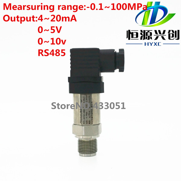 Pressure transmitter, output signal: 4-20mA/0-5V/0-10V;Range: -0.1-100Mpa; Pressure monitoring suitable for Constant pressure water supply