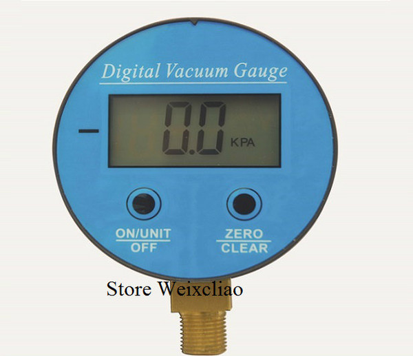 Digital Vacuum Gauge Pressure Gauge Battery Powered Digital LCD Display Manometer G1/4 -100KPa-0 Free Shipping