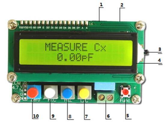 2016 new high quality LC100-A Digital LCD Inductance table Capacitance L/C Meter capacitor Test Instruments