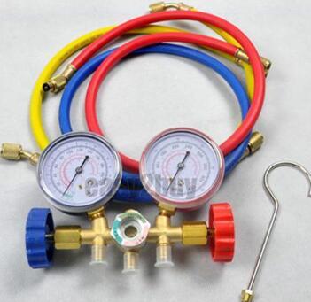 -Refrigeration Air Conditioning R22 R12 R502 A/C AC Diagnostic Manifold Gauge Set