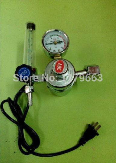 Wholesale-Free shipping AC 36V gas regulator,CO2 heater flow meter for MIG welding machines,Gas Pressure Regulators