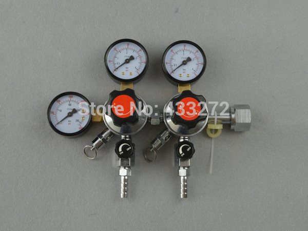 Wholesale-Economical Dual CO2 Gauge Regulator Homebrew CO2 Regulator, 0~3000psi, 0~60psi, CGA320r with 3/8