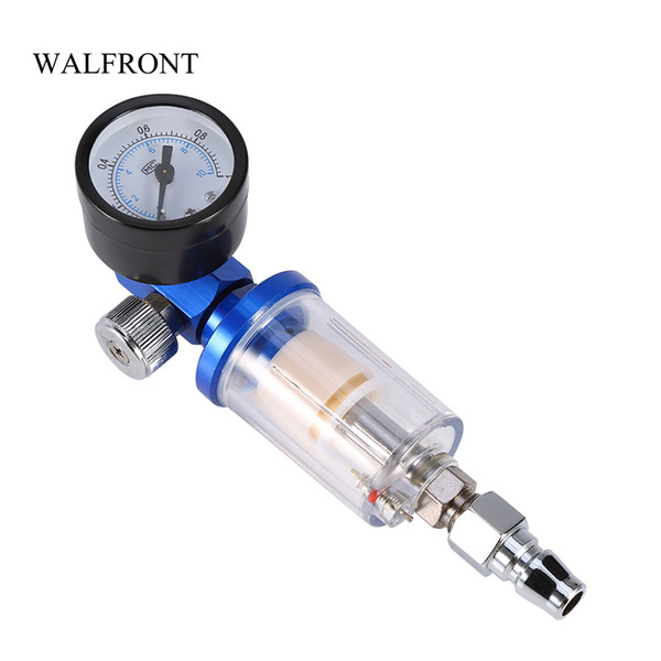 Freeshipping Mini Air Pressure Regulator Aluminum Alloy Spray Gun Pressure Gauge Regulator In-Line Water Trap Filter Pneumatic Tools