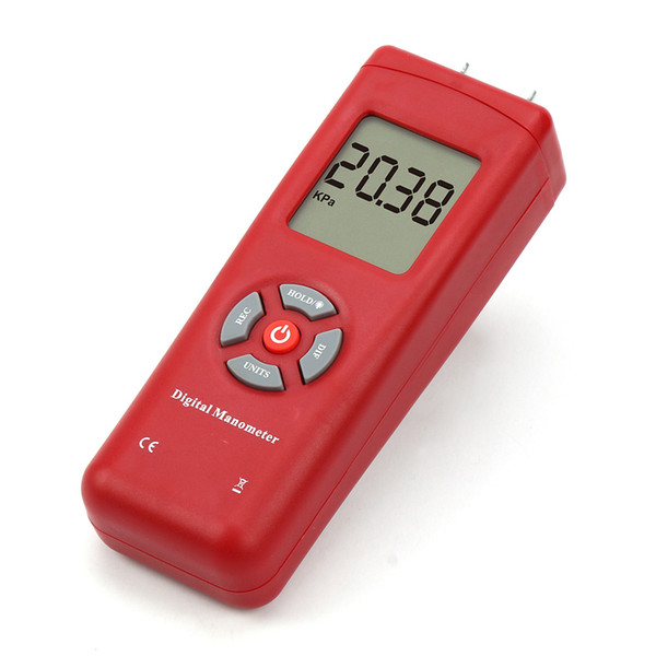 Freeshipping The newest Digital Manometer Air Pressure Meter Pressure Gauges Handheld U type differential pressure meter