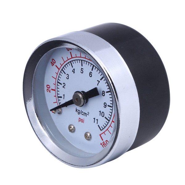 Air Compressor Hydraulic Pressure Gauge Tester 0-160 PSI 1/8'' NPT Mini Compressor Pressure Gauge 1.5'' Face Back Mount