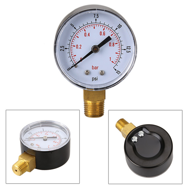 Manometer Mini Pressure Gauge Dial Air Compressor Meter Hydraulic Tester Double Scale Pressure Measurement