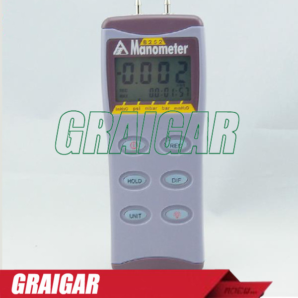 8252 2psi Manometer, Digital Manometer Digital differential pressure Meter tester AZ-8252